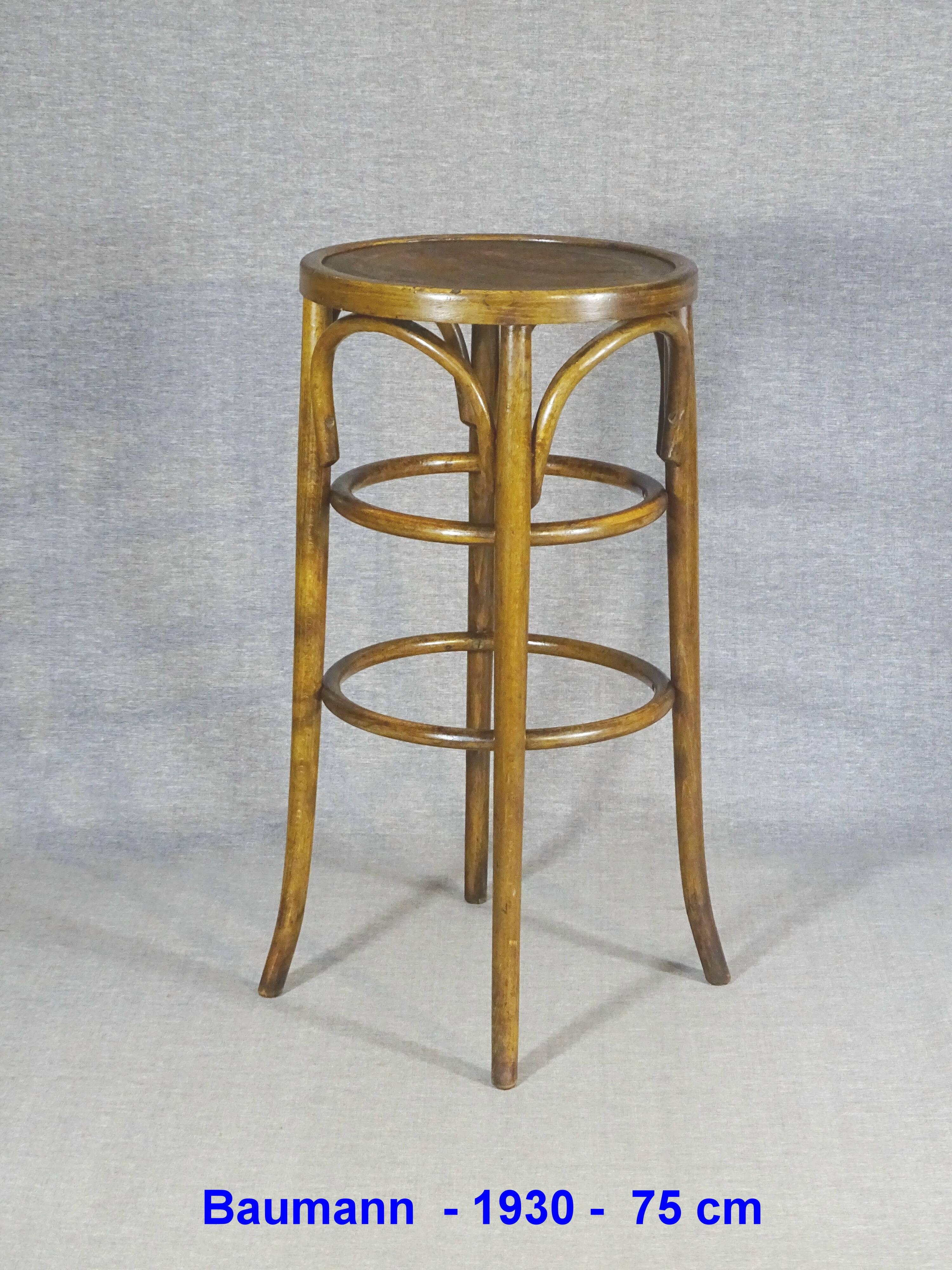 Bistro stool by Baumann No. 96 - 1930 - Art Nouveau seat -