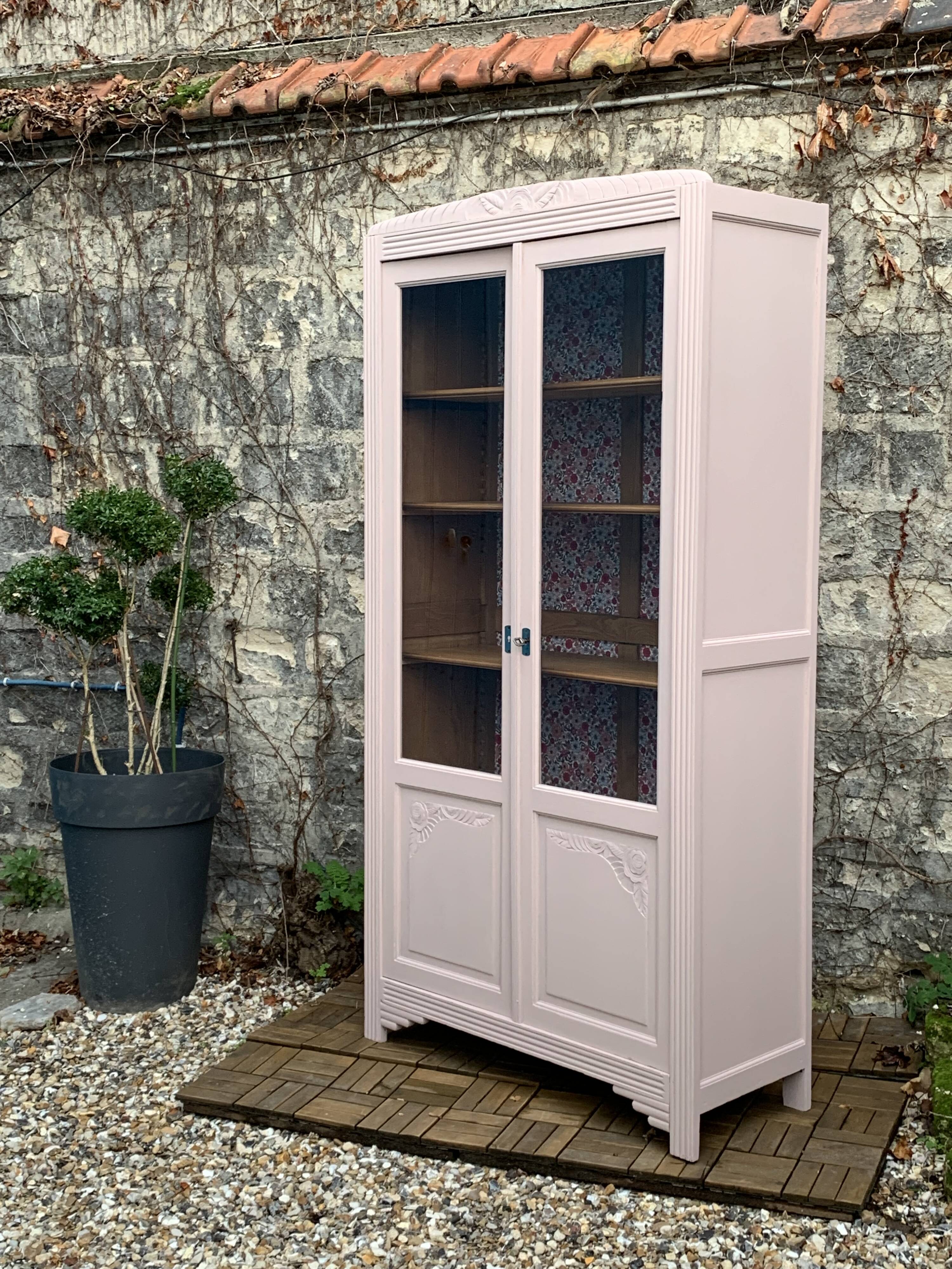 Parisian art deco glazed wardrobe 1930