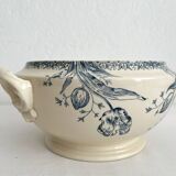 Soupière ancienne en terre de fer « Tulipes » Gien