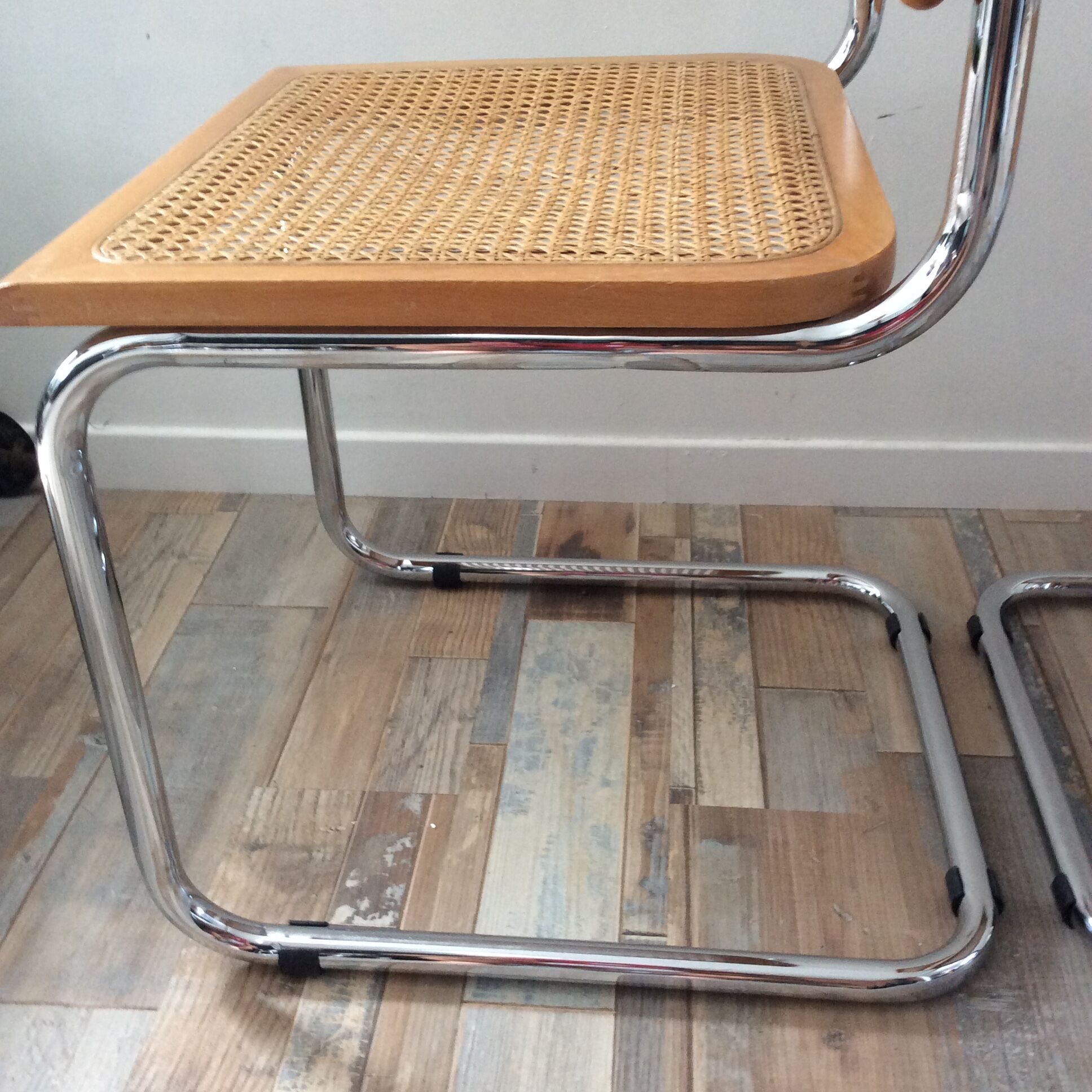 Pair of chairs Marcel Breuer Cesca B32