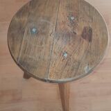 "Rocket" solid oak tripod stool, 1950
