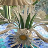 Wrought iron flower chandelier