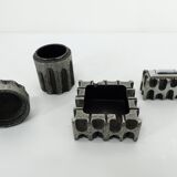 Casper Studioguss 1970s Aluminum Brutalist Smoking Set