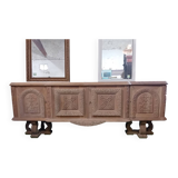 Huge sideboard, 1957, solid natural walnut