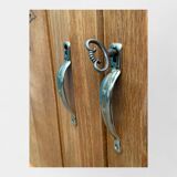 Parisian art deco hotel wardrobe in solid raw oak 1930