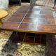 Scandinavian coffee table from the 50s in teak and aluminum