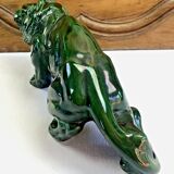 Statue lion Art Déco 1930 craquelé Saint Clément