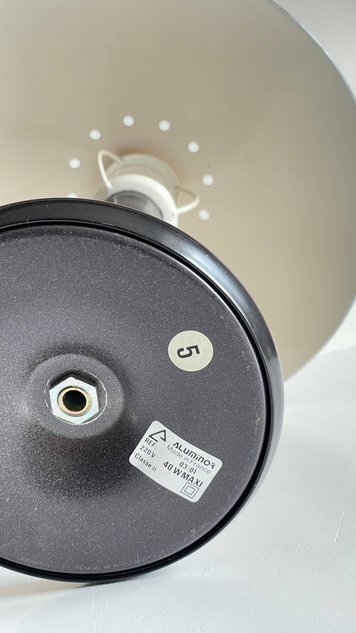 Vintage steel desk lamp by Aluminor