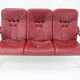 1980 Three-Seater Leather Sofa, Ton Czechoslovakia