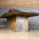 Brutalist Slate coffee table 1970s vintage