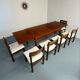 Extendable dining table Italian design 60 geometric rosewood
