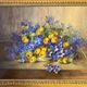 Old painting, still life with flowers, signed Marie Piat (1880-1977)