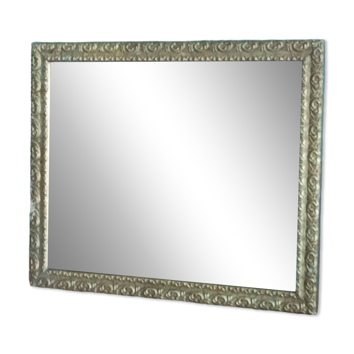Mirror Carved gilded stucco wood frame patinated dpmc 0923236