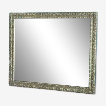 Mirror Carved gilded stucco wood frame patinated dpmc 0923236