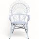 Fauteuil en rotin blanc Emmanuelle Peacock 1970