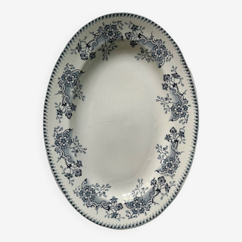 Plat ovale 1900 « Réaumur » faïence de Lunéville