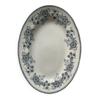 Plat ovale 1900 « Réaumur » faïence de Lunéville