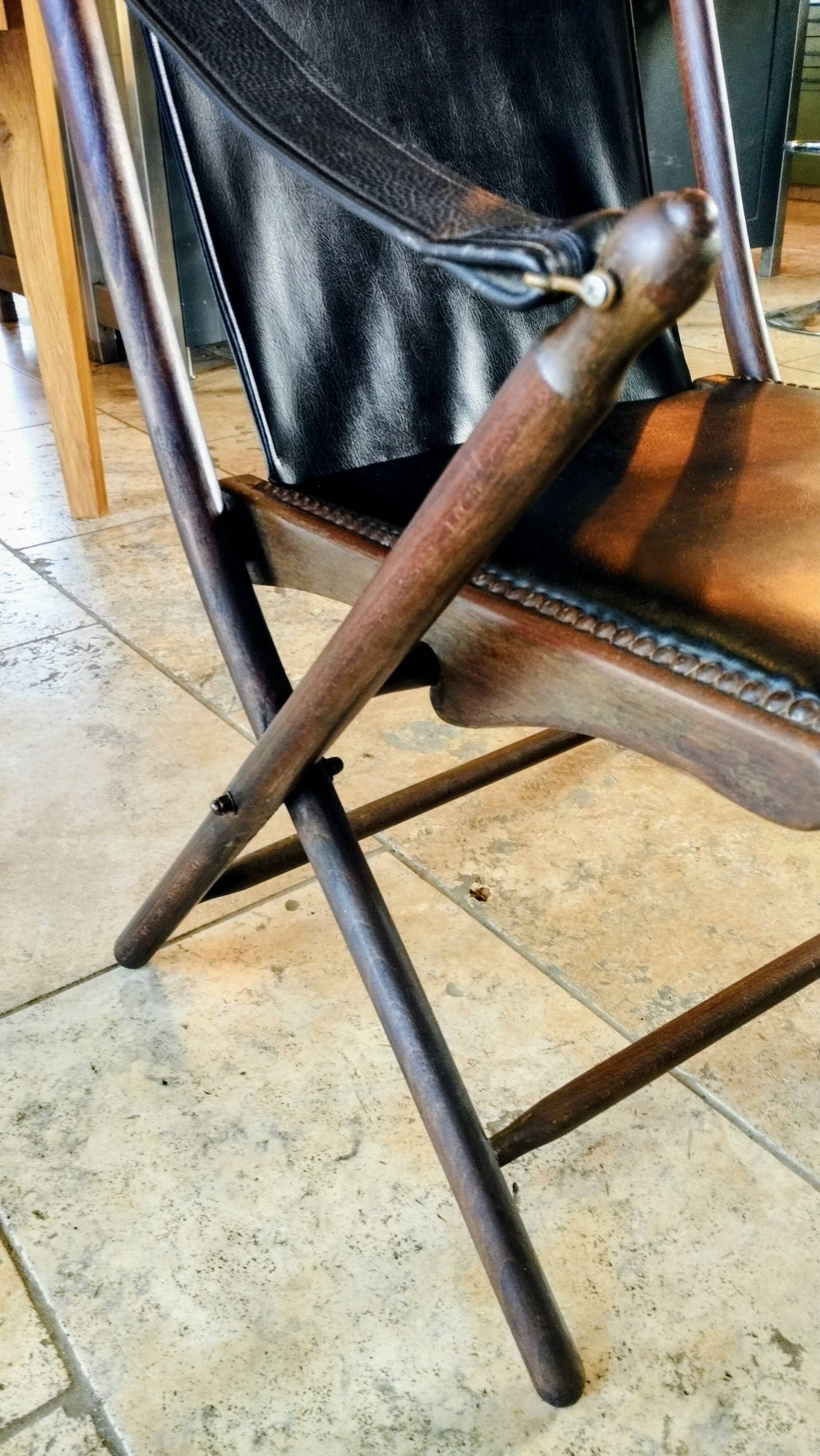 Chaise pliante de campagne vintage