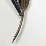 Extra Large Modernist Brass Floral Theatre Wall Light Sconces, France, 1950