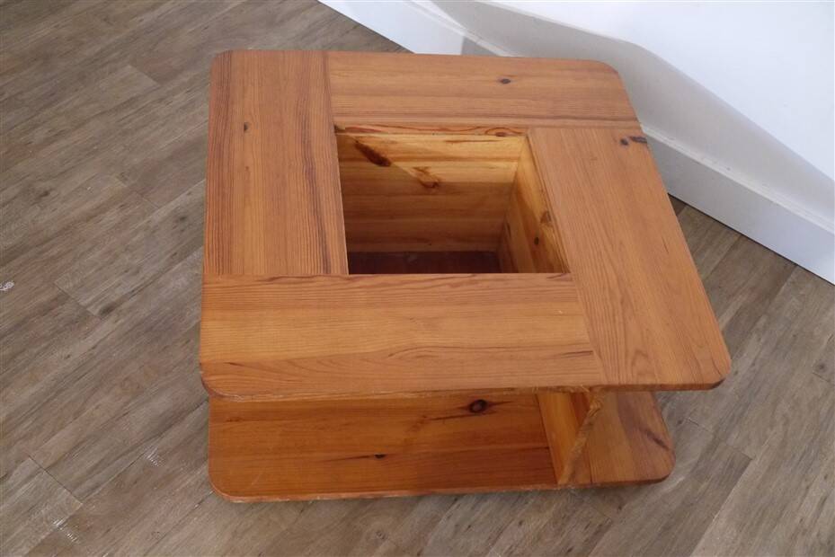 Vintage wooden coffee table 1970