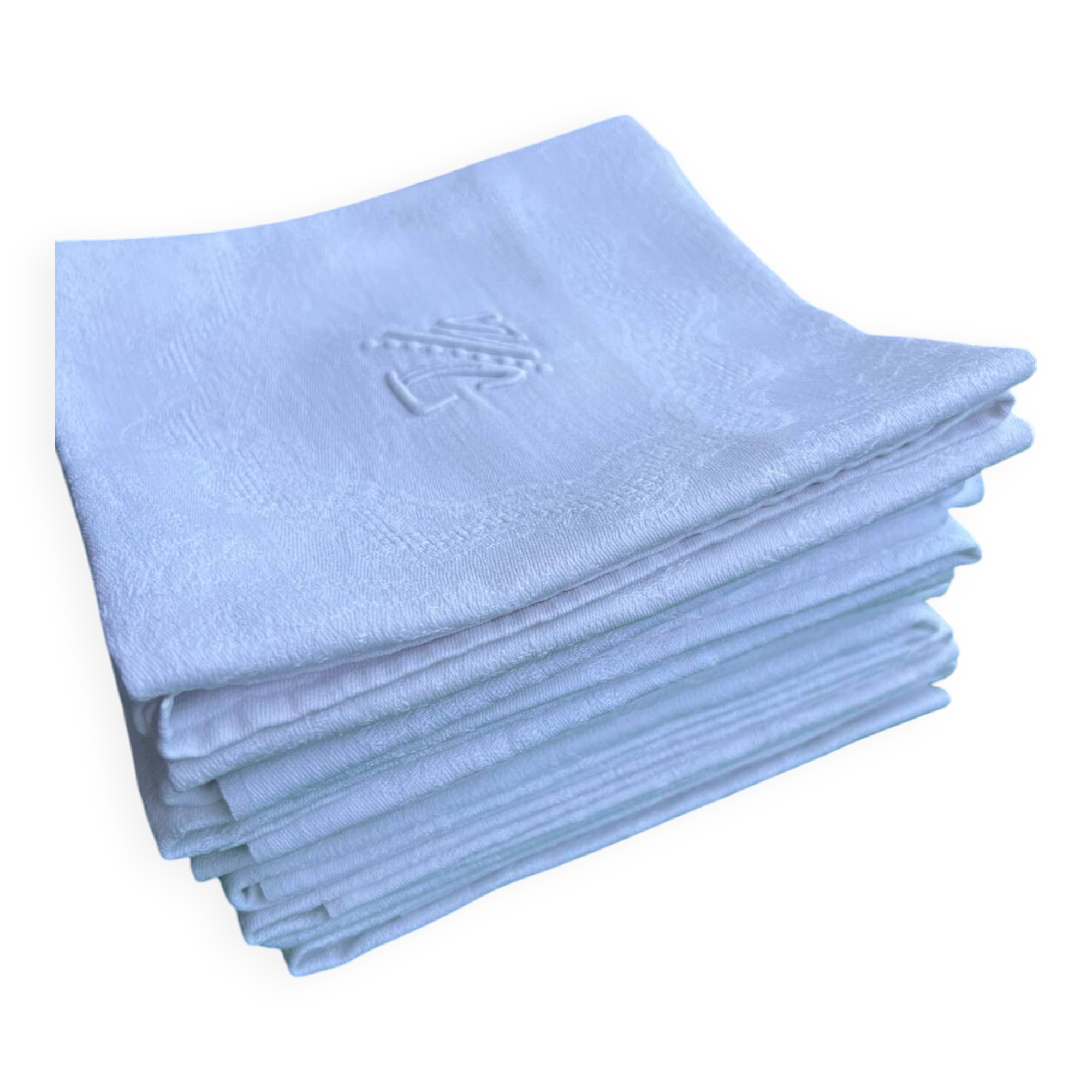 Lot 11 serviettes brodées