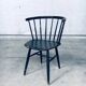 Mid-Century Scandinavian Design Curved Spindle Back Side Chair, Denmark, 1960s