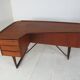 Boomerang desk in teak by Peter Lavig Nielsen for Denmark, 1950s