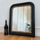 Miroir antique français Louis Philippe – noir et or, fin du 19e siècle