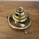 Ancienne Suspension abat jour dentelle verre plissé bleu griffe +douil