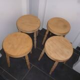 Tabourets en bois Baumann