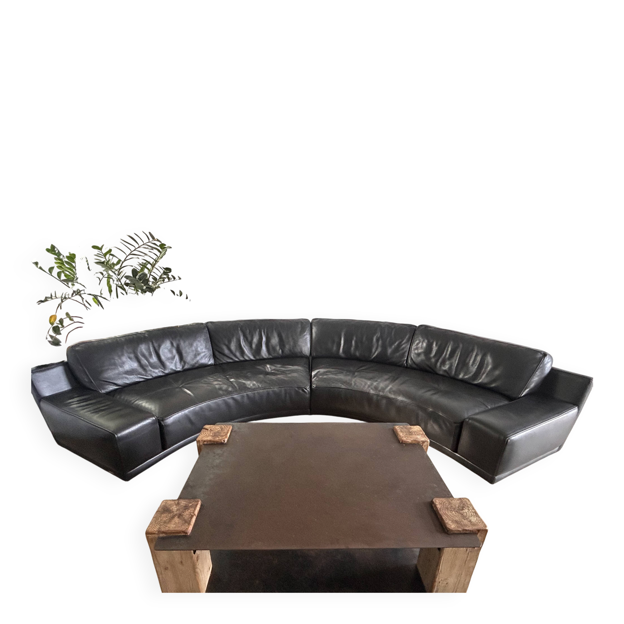 Ensemble canapé cuir modèle solstice roche bobois
