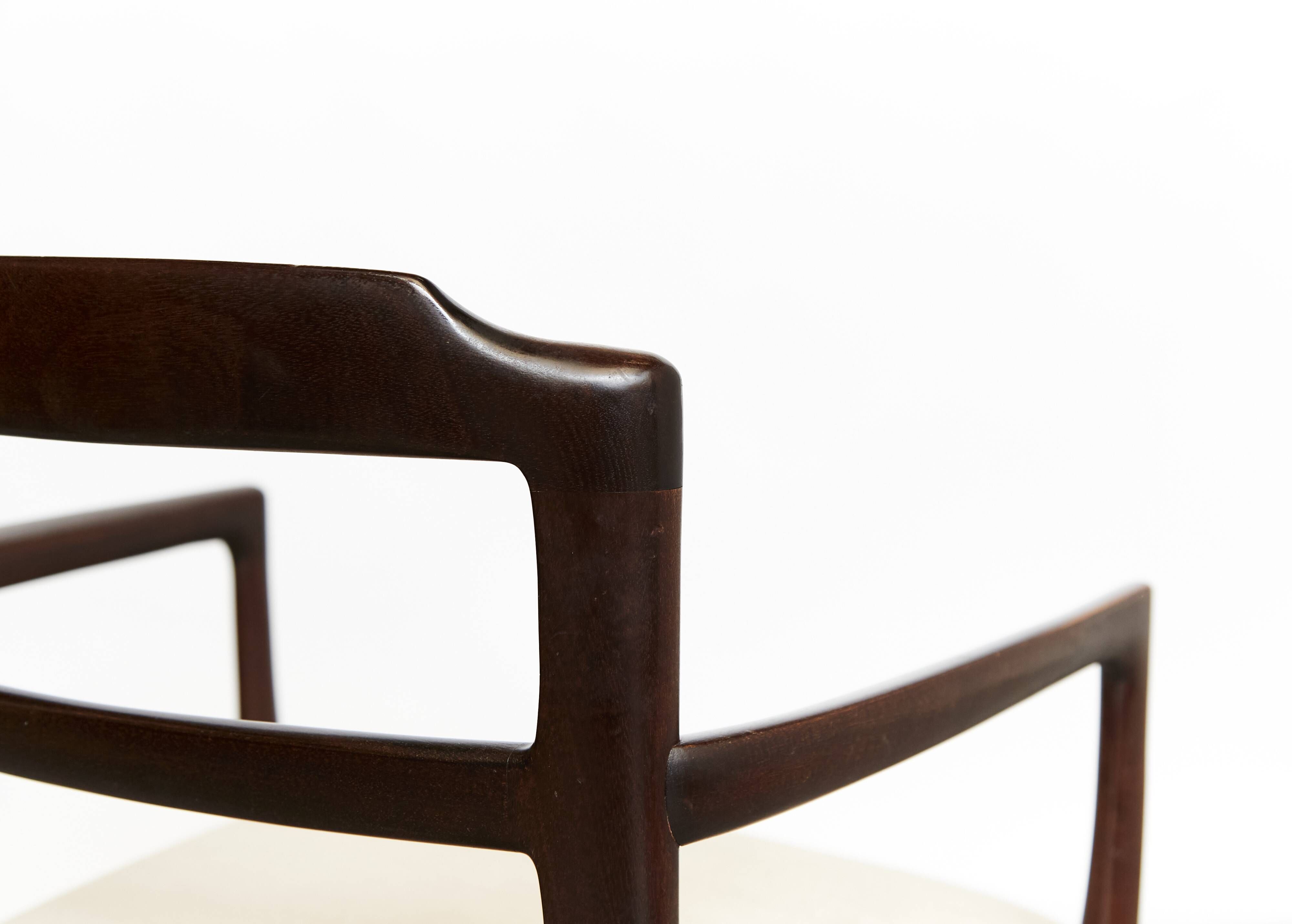 Mahogany dining chairs by Ole Wanscher for AJ Iversen, 1970s, set of 6