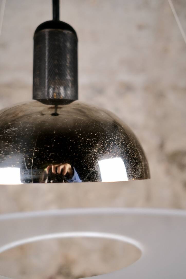 Pair of Frisbi 850 pendant lamps, Achille Castiglioni for Flos, 1970s