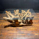 Design coffee table in driftwood and glass – Unique and natural piece