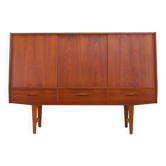 Teak highboard, Danish design, 1960s, production: Denmark
