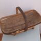 Flowers cut english old wooden basket