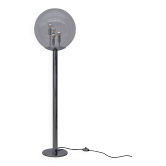 Floor lamp by doria leutchen in chrome and glass, germany 1970