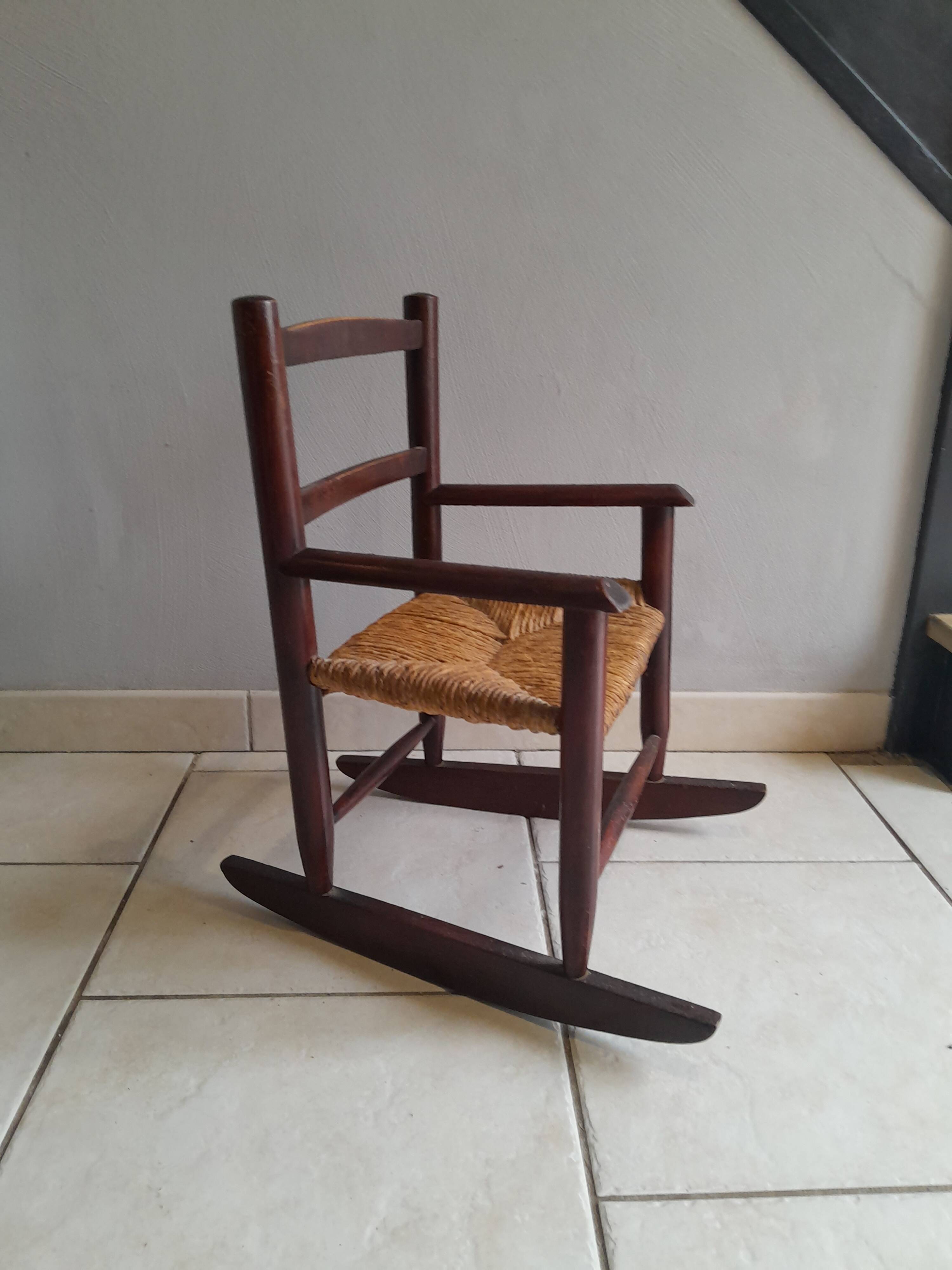 Vintage children's rocking chair from the 50s and 60s