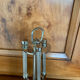 Cheese cutlery servant, Fork, Silver metal knife