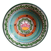 Plate on pedestal XL signed. Potters' City Safi in Morocco.