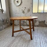 Set of round table and 4 rounded benches, 1950