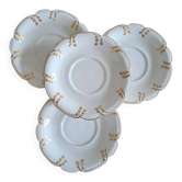 4 Assiettes à Dessert en Porcelaine Vieux Paris