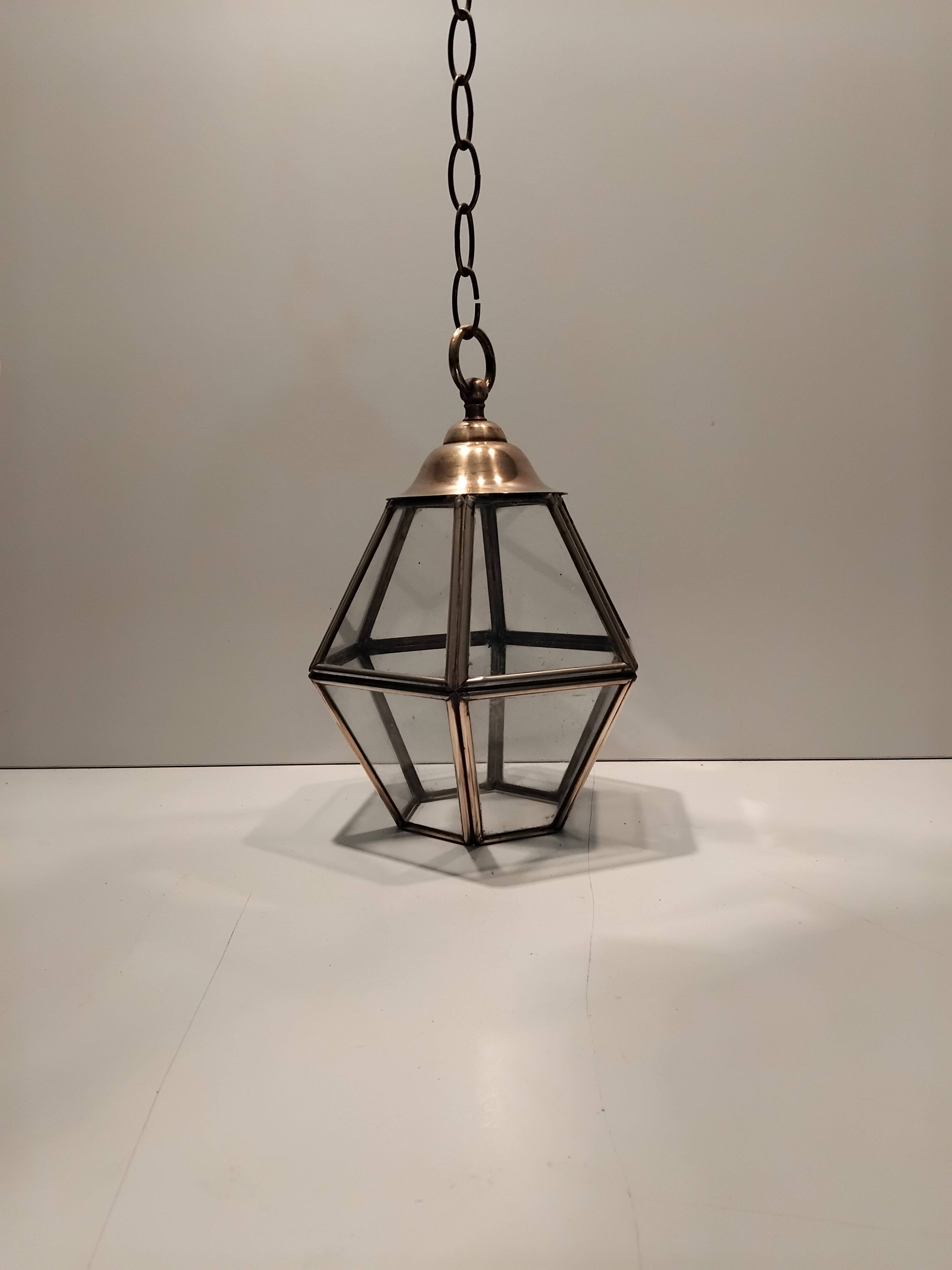 Hexagonal hanging lantern