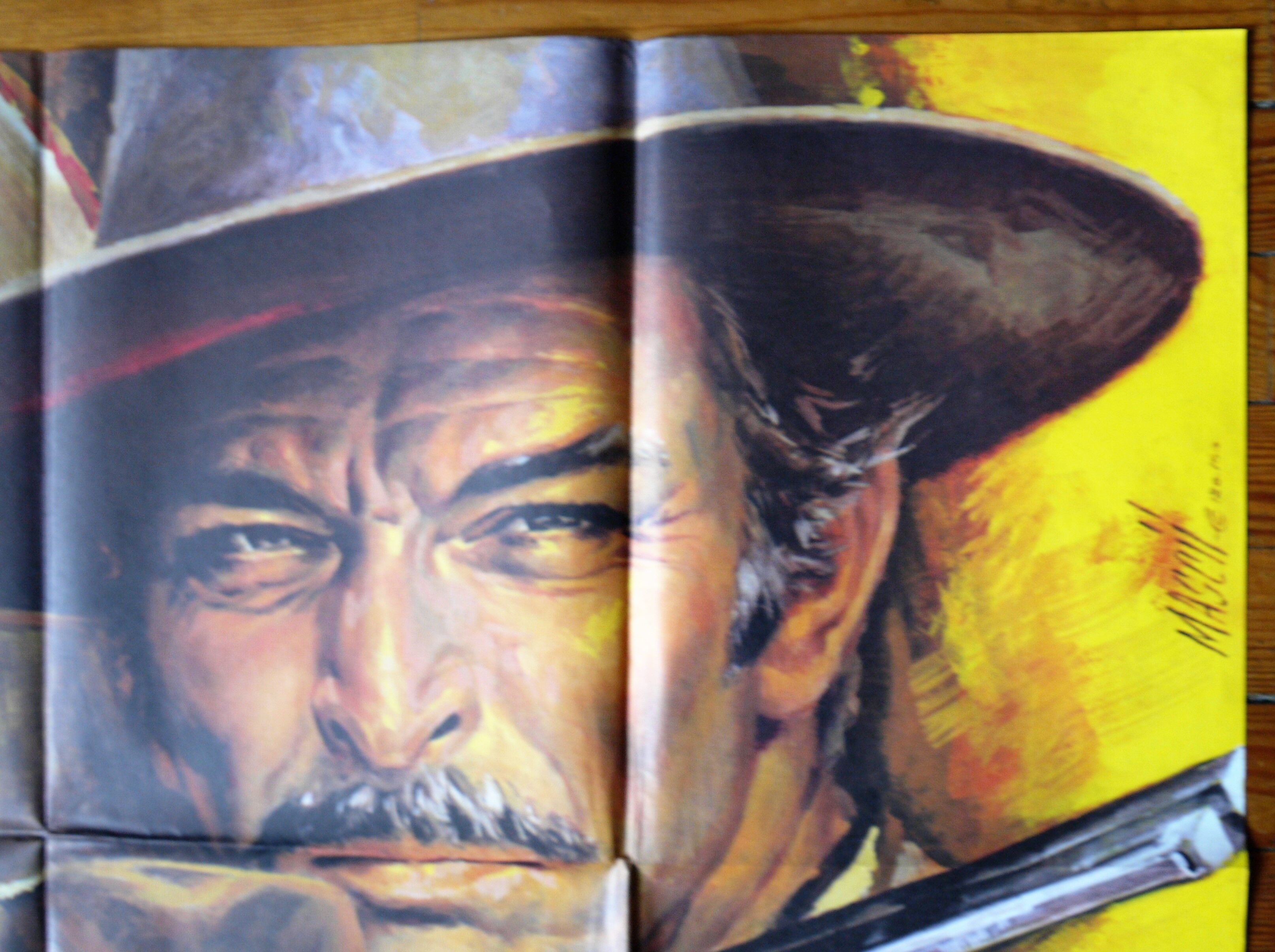 The Good, the Brute and the Bad  - original movie poster- Sergio Leone