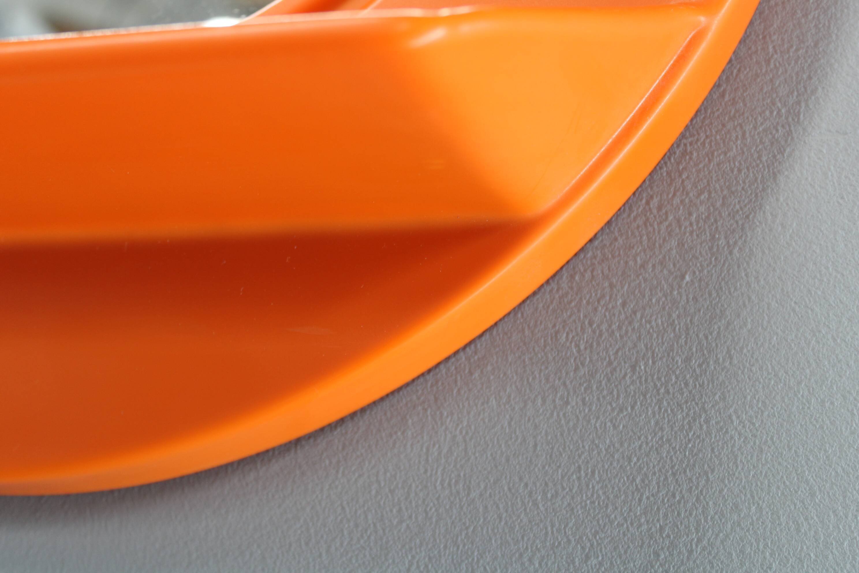 Vintage Italian Space Age round plastic mirror with shelf, 1970s