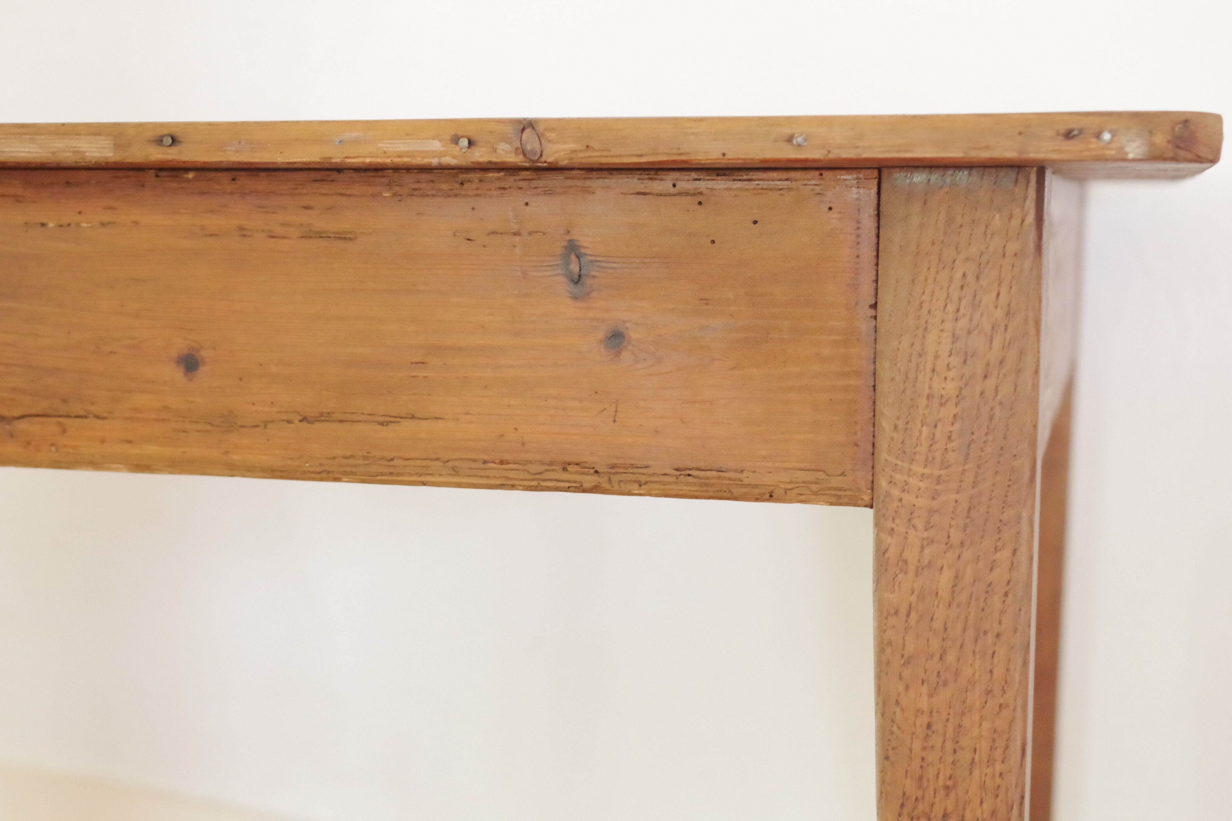Old wooden farm table Sisters High School