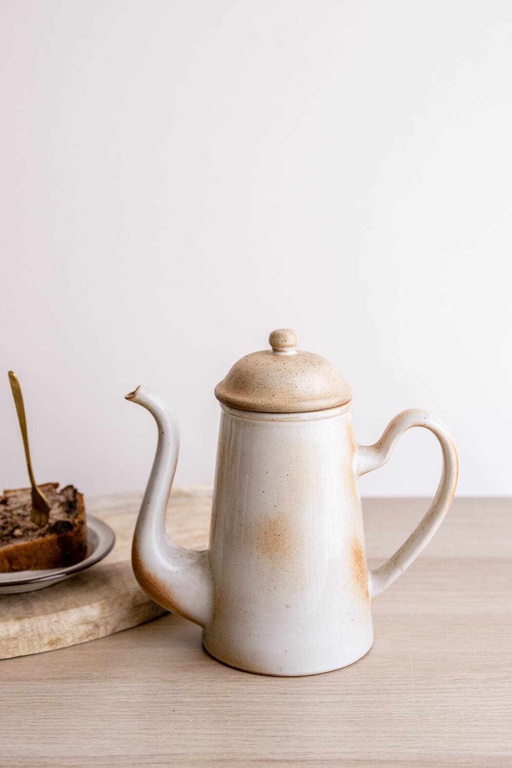 Enameled stoneware coffee pot