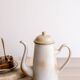 Enameled stoneware coffee pot