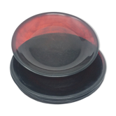 Assiettes plates en verre rouge
