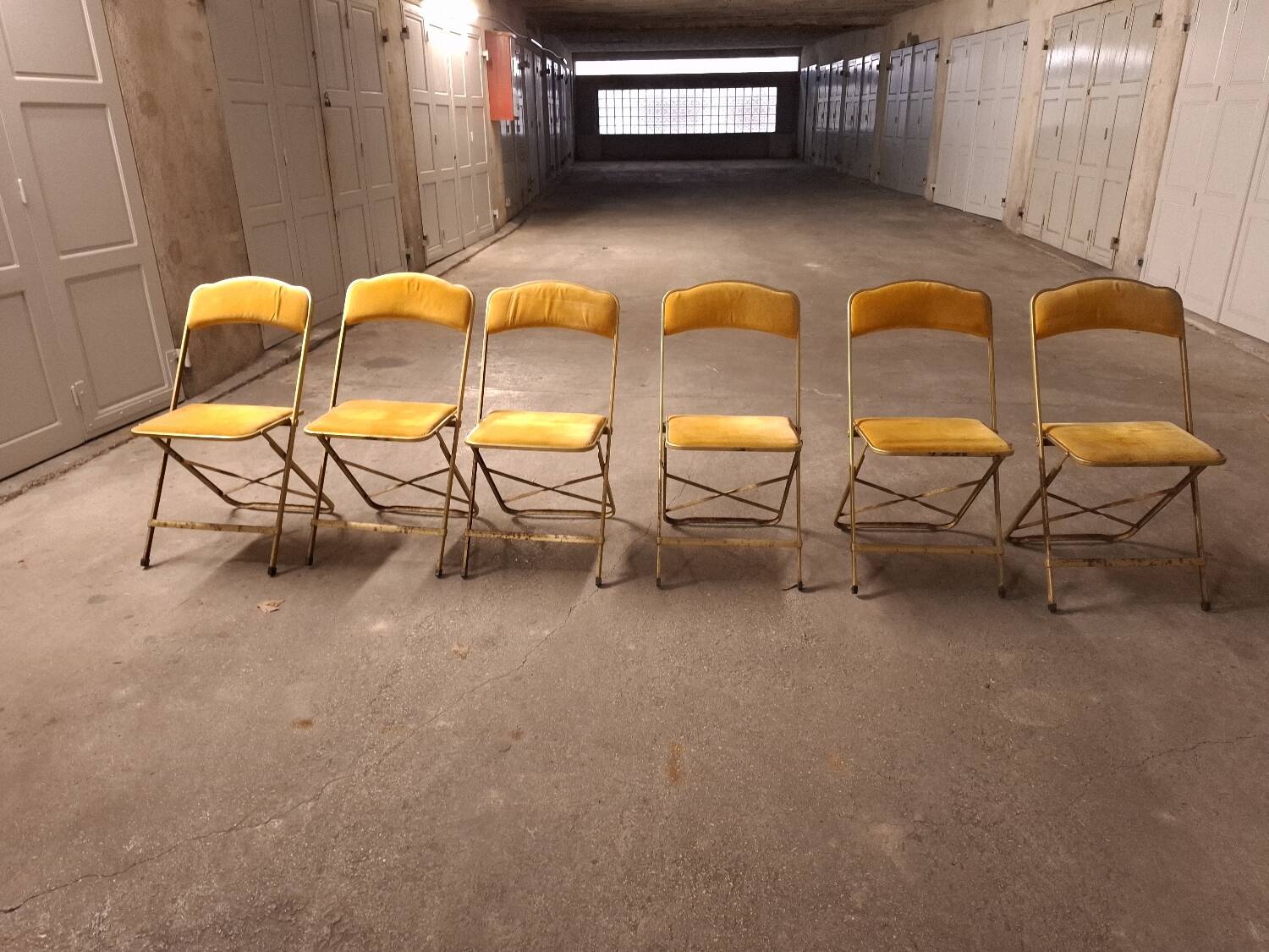 6 vintage opera folding chairs